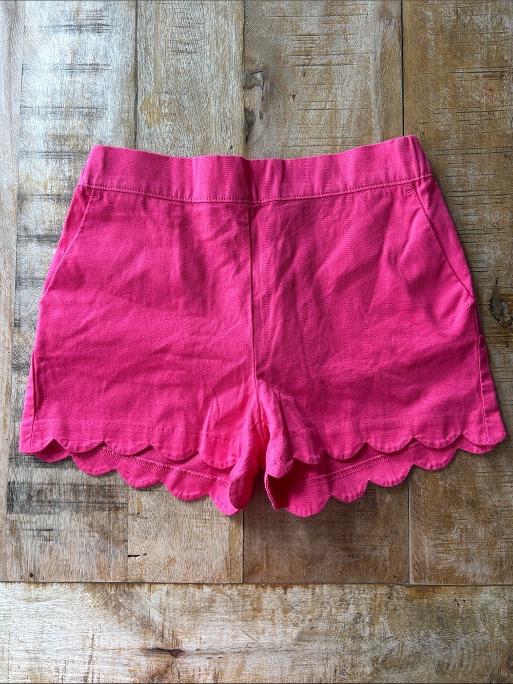 Crewcuts Girls Scalloped Hem Pink Shorts size 10